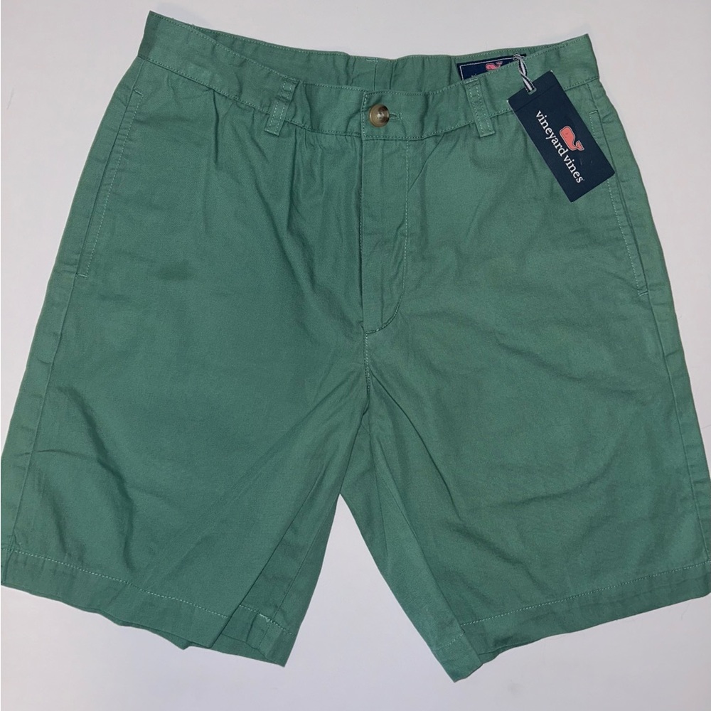 NWT Vineyard Vines Club Short men’s flat front 9” chino‎ shorts, green size 30 - Picture 7 of 9